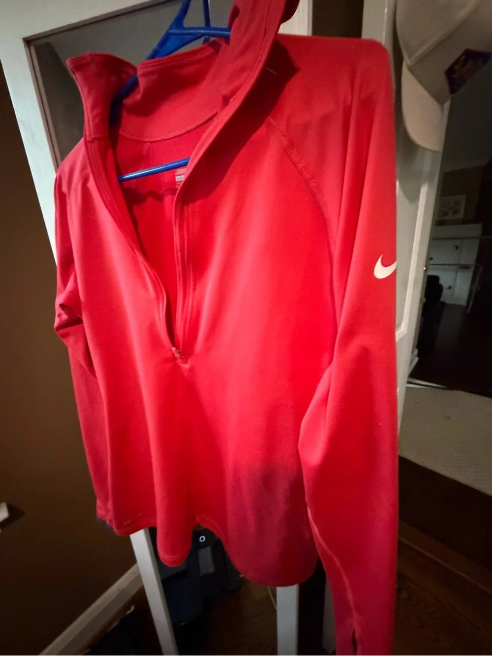 Nike Women's Red Half-Zip Pullover Sweatshirt, NWOT,